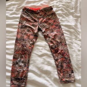 RBX  Digital Camo Leggings - Red and Brown